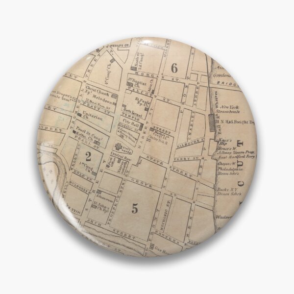 Item preview, Vintage Hartford CT Map (1858) designed and sold by BravuraMedia.