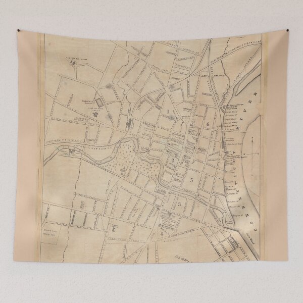 Item preview, Vintage Hartford CT Map (1858) designed and sold by BravuraMedia.