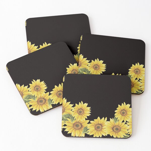 Item preview, SUNFLOWERS ON BLACK designed and sold by María Ángeles Conesa Artés.