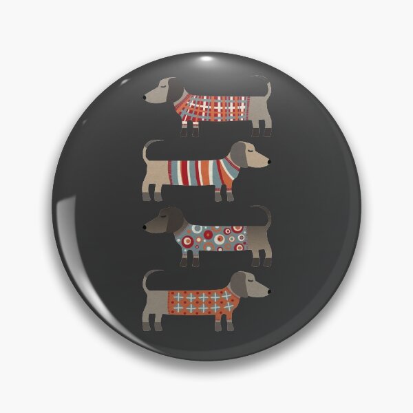 Item preview, Dachshund Sausage Dogs in Sweaters Dark designed and sold by squirrell.