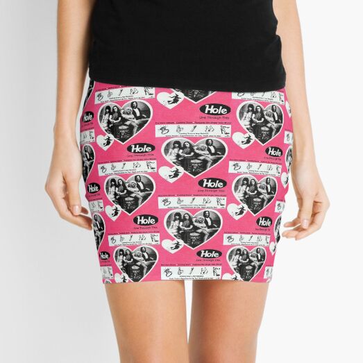Hole Band Poster Mini Skirt