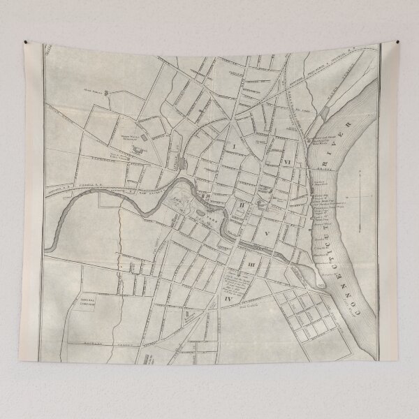 Item preview, Vintage Map of Hartford CT (1859) designed and sold by BravuraMedia.