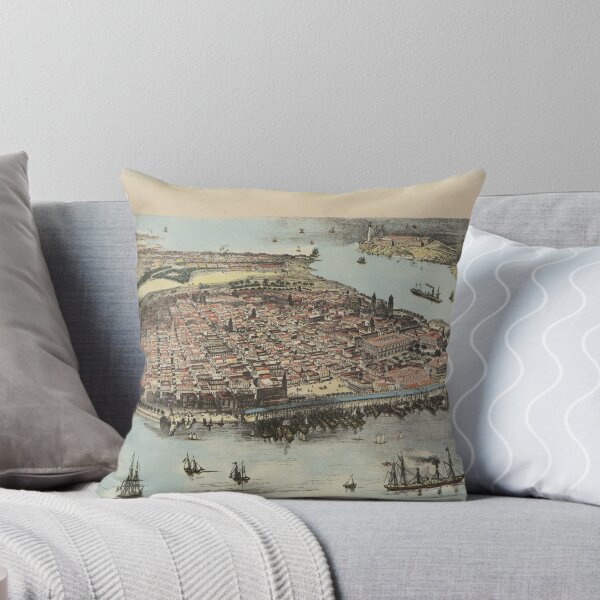 Item preview, Vintage Havana Cuba Pictorial Map (1851) designed and sold by BravuraMedia.