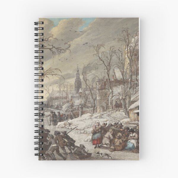 Item preview, Figures on a Frozen Canal - Gerrit Battem designed and sold by themasters.
