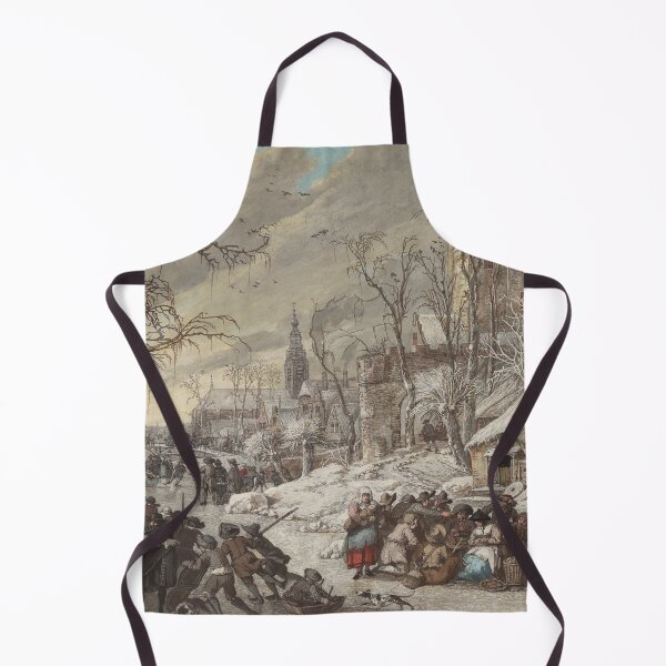 Item preview, Figures on a Frozen Canal - Gerrit Battem designed and sold by themasters.