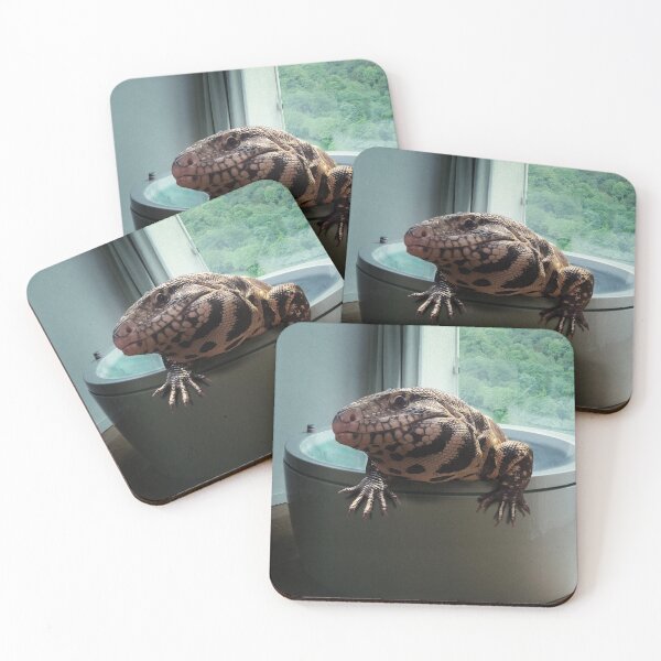 Item preview, Tegu in hot tub  designed and sold by Spikesandscales.