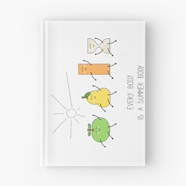 Item preview, Body positive illustration with cartoon body types - an apple, a pear, a rectangle and an hourglass designed and sold by SooperYela.