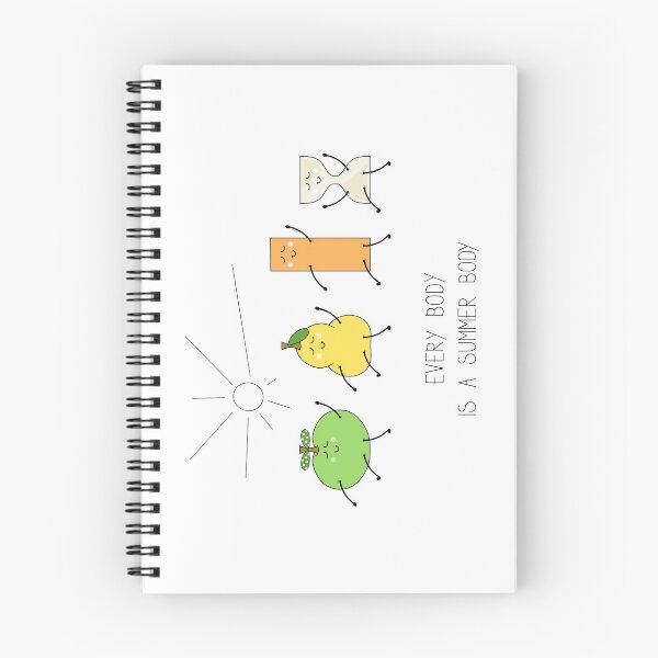 Item preview, Body positive illustration with cartoon body types - an apple, a pear, a rectangle and an hourglass designed and sold by SooperYela.