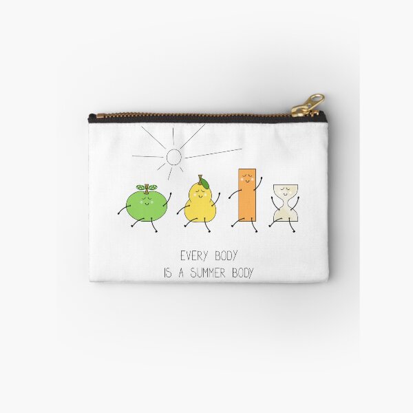 Item preview, Body positive illustration with cartoon body types - an apple, a pear, a rectangle and an hourglass designed and sold by SooperYela.
