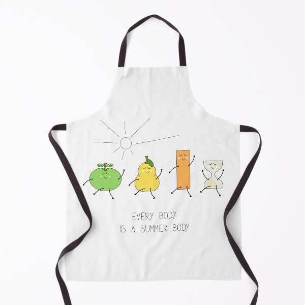 Item preview, Body positive illustration with cartoon body types - an apple, a pear, a rectangle and an hourglass designed and sold by SooperYela.
