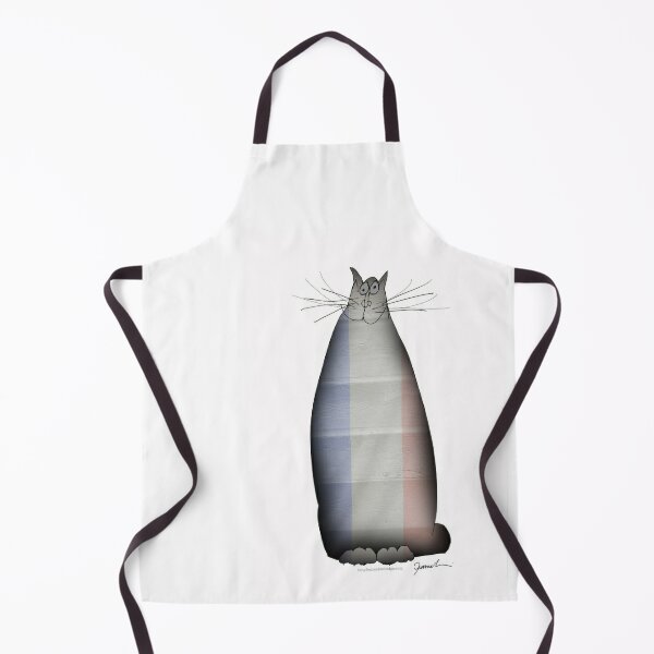 shabby chic Tall French Happy Cat Apron