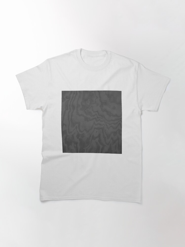 Alternate view of Rustic Wood Effect Texture Charcoal Grey Classic T-Shirt