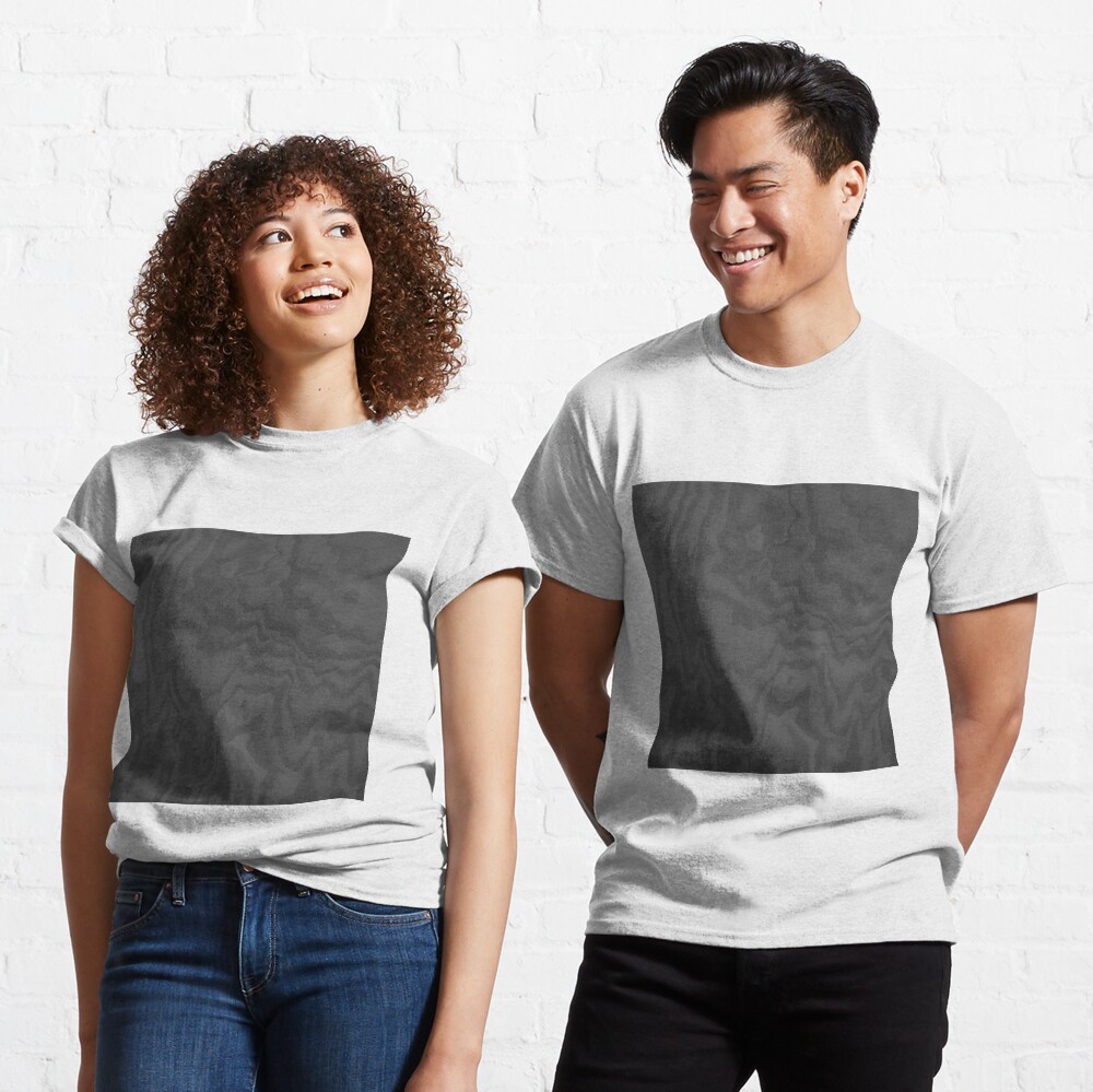 Rustic Wood Effect Texture Charcoal Grey Classic T-Shirt