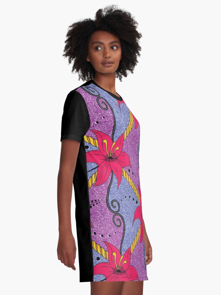 ankara t shirt dress