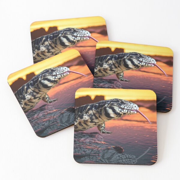Item preview, Tegu in sunset designed and sold by Spikesandscales.