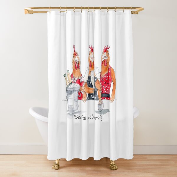 Social Networking Shower Curtain