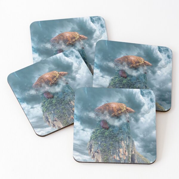 Item preview, Turtle in the clouds on a mountain  designed and sold by Spikesandscales.