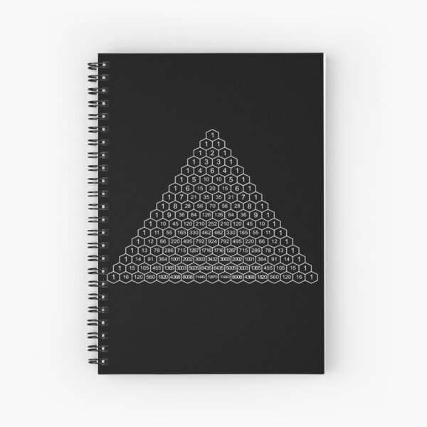 Pascal's Triangle is a triangular array of the binomial coefficients Spiral Notebook