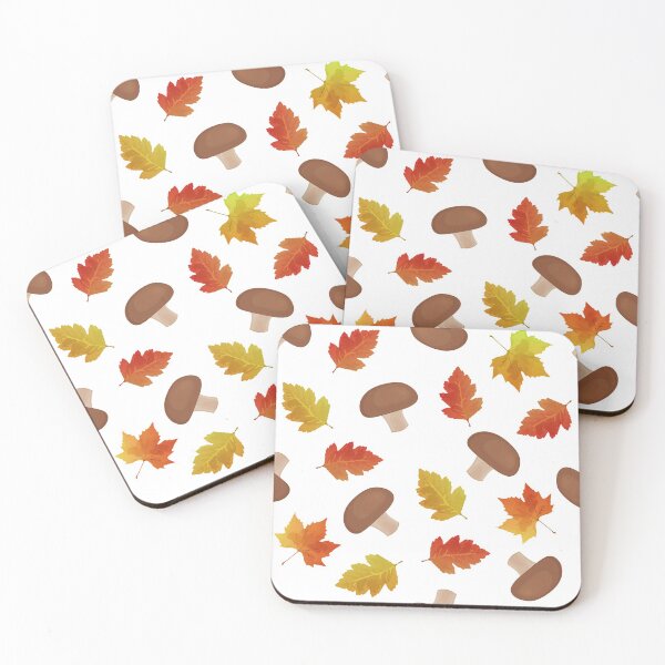 Item preview, Autumn pattern with leaves and mushrooms designed and sold by GulArt.