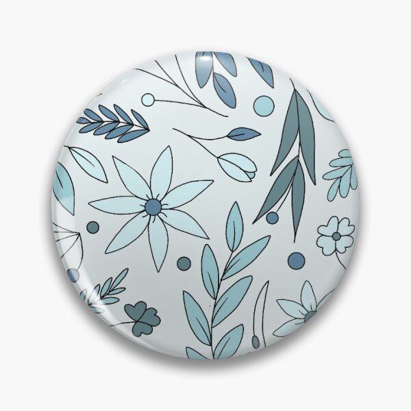 Item preview, Boho Floral Pattern - Blue Palette designed and sold by Renny Iko.