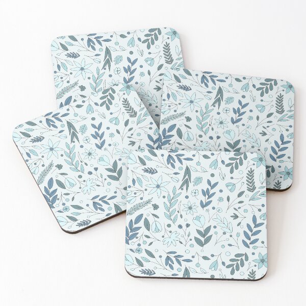 Item preview, Boho Floral Pattern - Blue Palette designed and sold by Renny Iko.