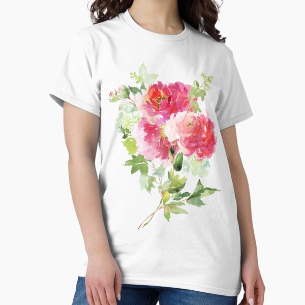 Item preview, Wild Peonies Bouquet in Pink Watercolor designed and sold by junkydotcom.