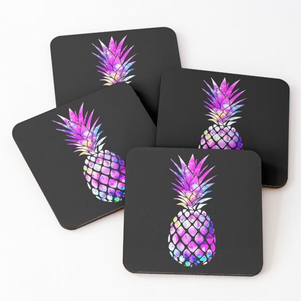 Item preview, Pineapple pink raimbow watercolor designed and sold by Collagedream.