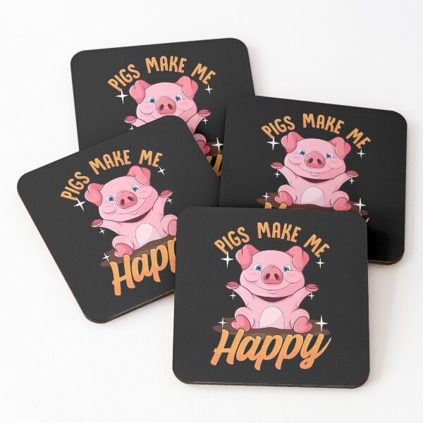 Item preview, Pigs Make Me Happy Adorable Piglet designed and sold by perfectpresents.