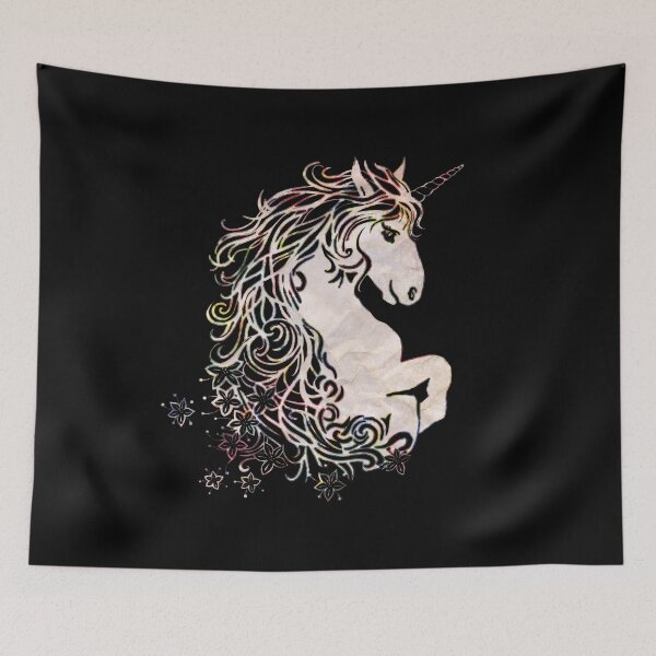 Item preview, Unicorn raimbow watercolor magic animal designed and sold by Collagedream.