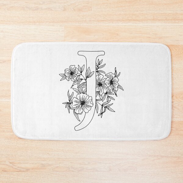 Item preview, Floral letter J designed and sold by Artsy Corner.