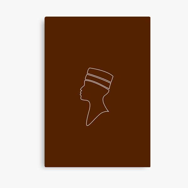 African Man Head Silhouette Canvas Print