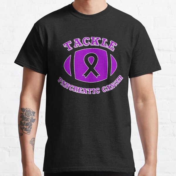 Tackle Pancreatic Cancer Awareness Football Ribbon Classic T-Shirt