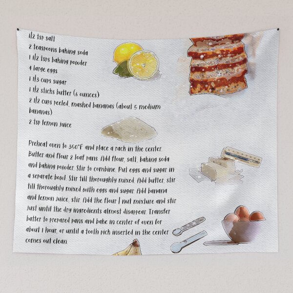 Item preview, BANANA WALNUT BREAD Recipe designed and sold by andysartworks.