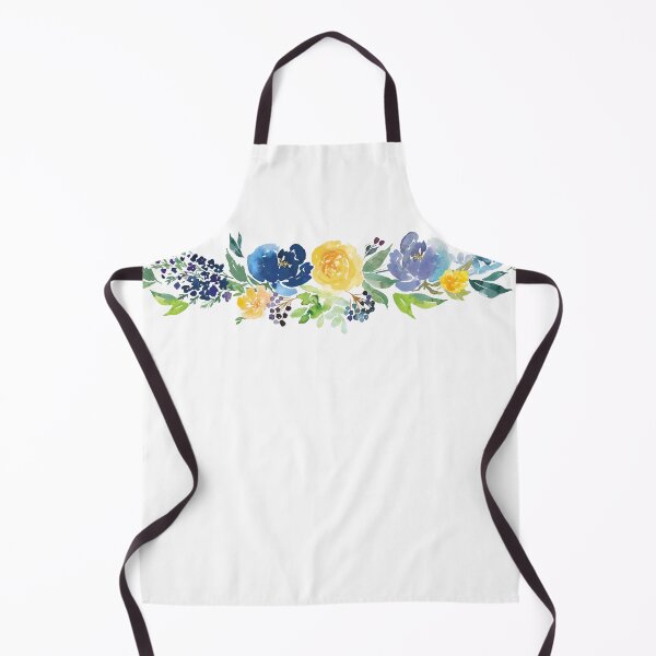 Item preview, Watercolor Blue Yellow Flower Arrangement designed and sold by junkydotcom.