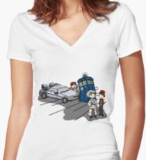 Doctor Meets Doctor Women's Fitted V-Neck T-Shirt