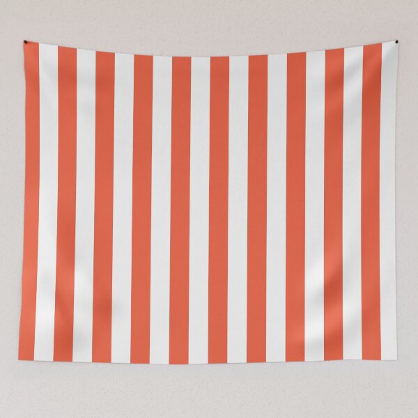 Item preview, Vermillion Orange Striped Basic Simple Design  designed and sold by Pixelsadots.