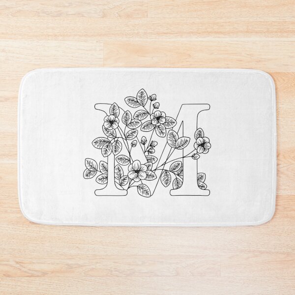Item preview, Floral letter M designed and sold by Artsy Corner.