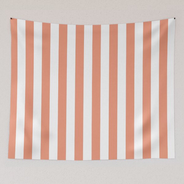 Item preview, Peach Pink Striped Basic Simple Pattern Design designed and sold by Pixelsadots.
