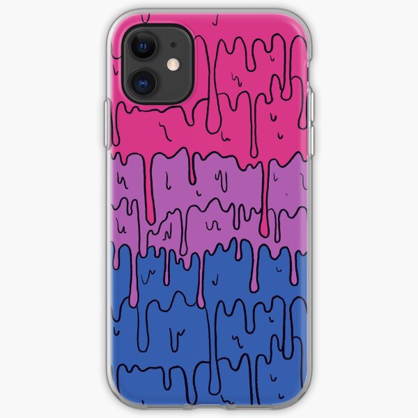 Pastel Kawaii Melting Bisexual Pride LGBTQ Design iPhone Soft Case