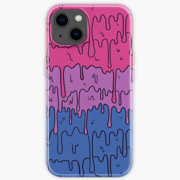 Pastel Kawaii Melting Bisexual Pride Design LGBTQ Coque souple iPhone