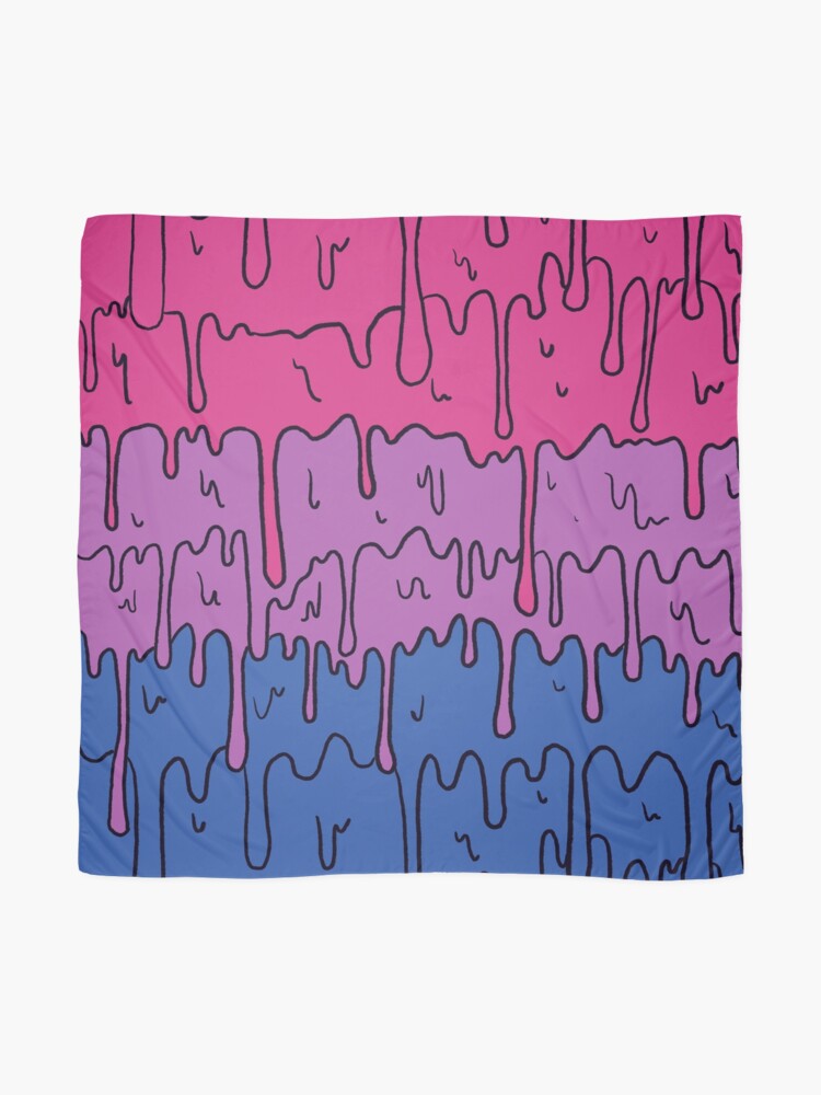 Alternate view of Pastel Kawaii Melting Bisexual Pride LGBTQ Design Scarf