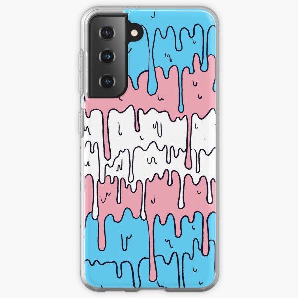 Pastel Kawaii Melting Trans Pride LGBTQ Design Samsung Galaxy Soft Case