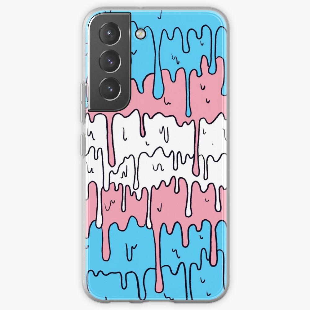 Pastel Kawaii Melting Trans Pride LGBTQ Design Samsung Galaxy Phone Case
