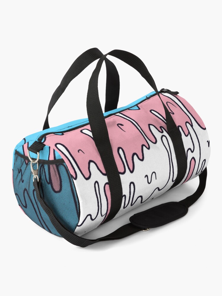Alternate view of Pastel Kawaii Melting Trans Pride LGBTQ Design Duffle Bag