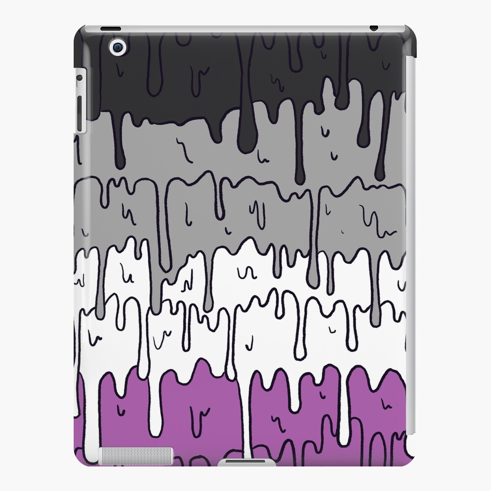 Cute Pride Pastel Melting Pride Design Asexual Flag Ipad Case