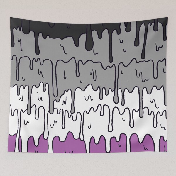 Item preview, Cute Pride Pastel Melting Pride Design, Asexual  flag  designed and sold by Limolida.