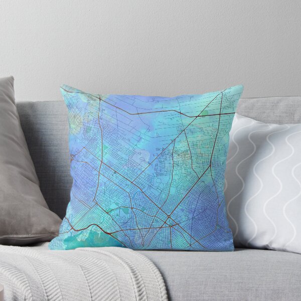 Item preview, Montevideo Uruguay Street Map Blue Lagoon designed and sold by IvonDesign.