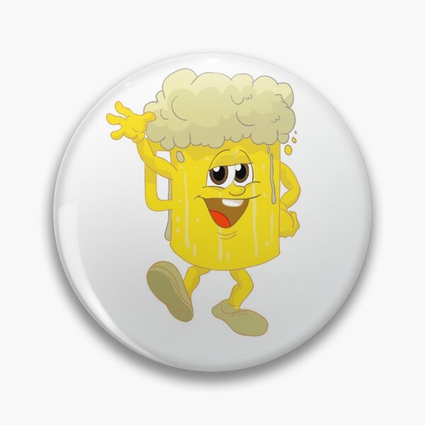 Item preview, Cute Drunk Beer Mug Funny Character designed and sold by StickersPlus.