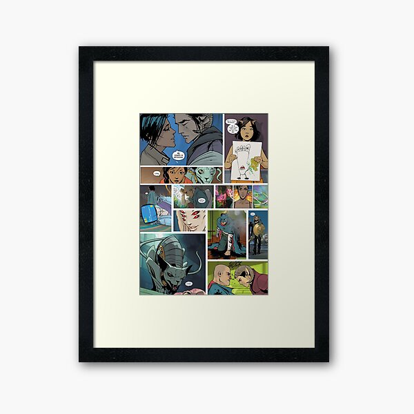 Saga Image Comics Panel Design Framed Art Print