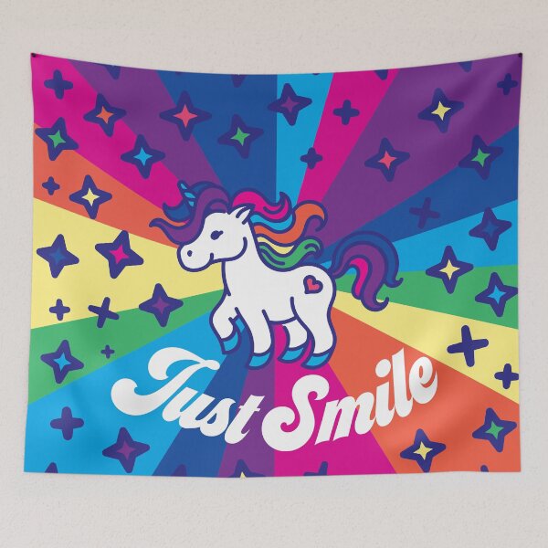 Item preview, Yuni unicorn - Rainbow colored stars Just Smile designed and sold by TokiPY.